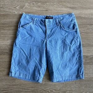 Lee Regular Fit Chino Shorts Womens 6 Mid Rise Blue